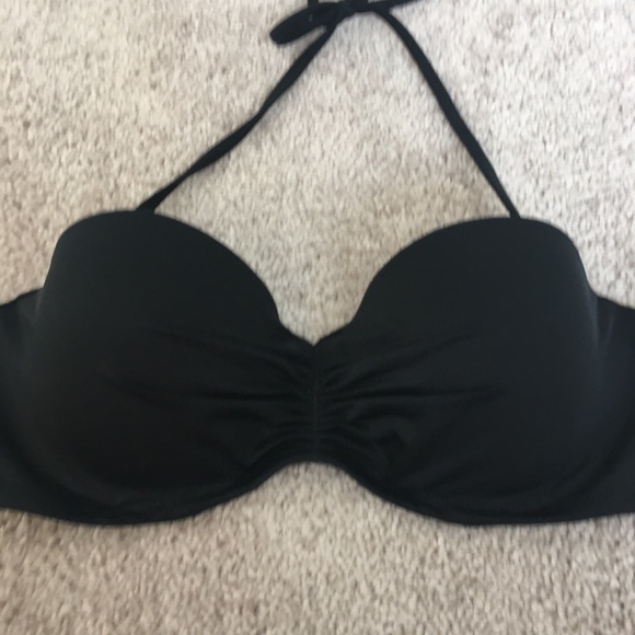 34B underwire black halter bikini top. - Picture 2 of 4